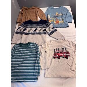 Boys 3T Top Bundle Cat & Jack Childrens Place Okie Dokie Sweater Graphic Tees 5p